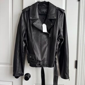 NWT Universal Standard Leeron Leather Moto Jacket - L (3X)